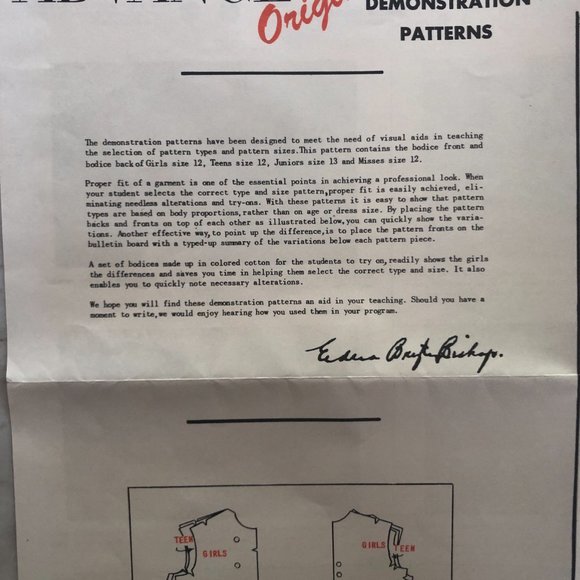 Vintage Advanced Demonstration Sewing Pattern - Picture 4 of 16